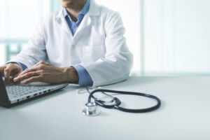 doctor performing online consulation