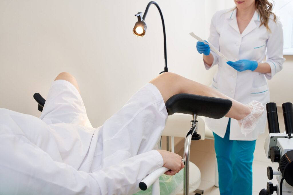 STI Testing: How Long to Wait? | Broadgate GP woman with legs up for sti swab