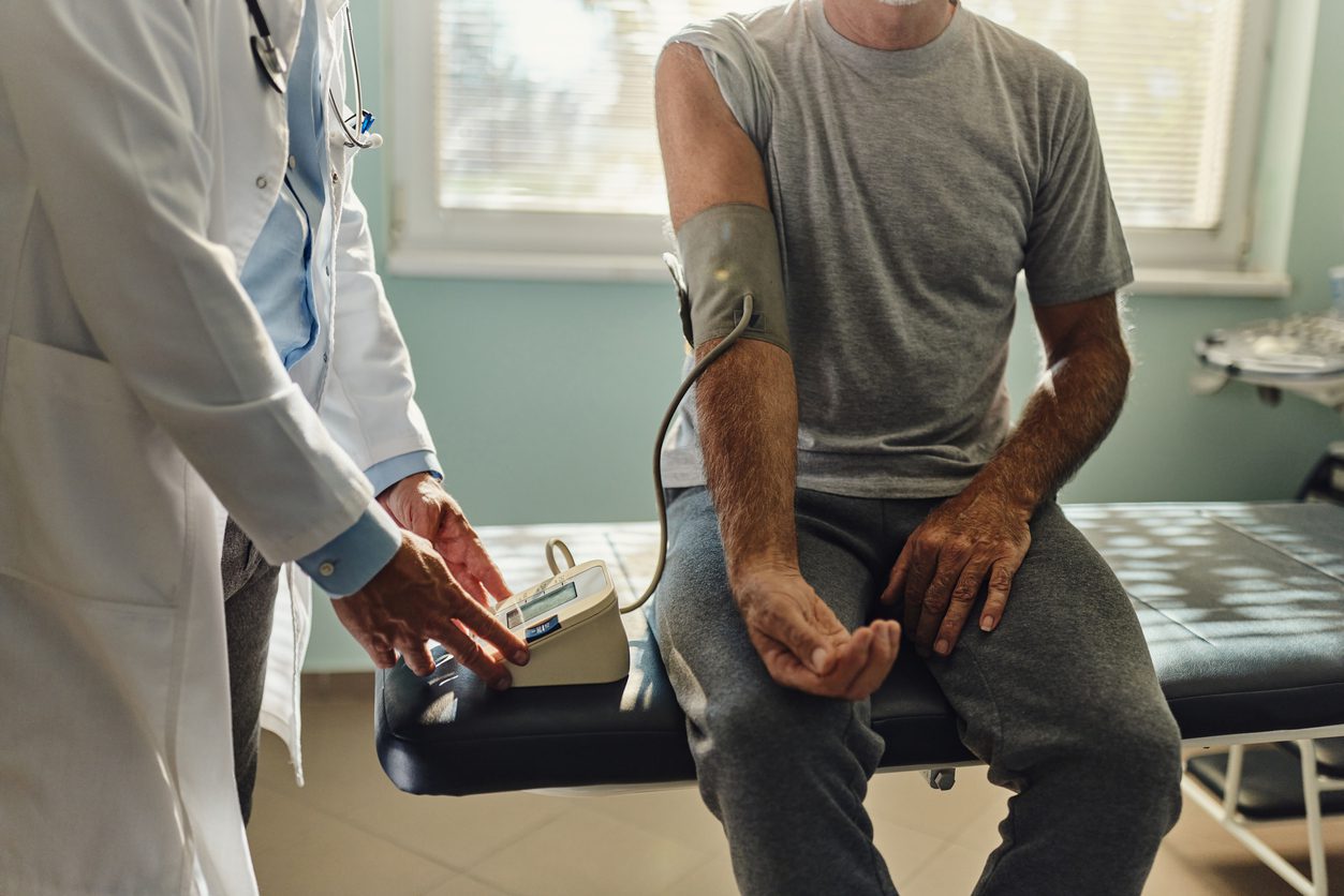 Measuring blood pressure at doctor's office!