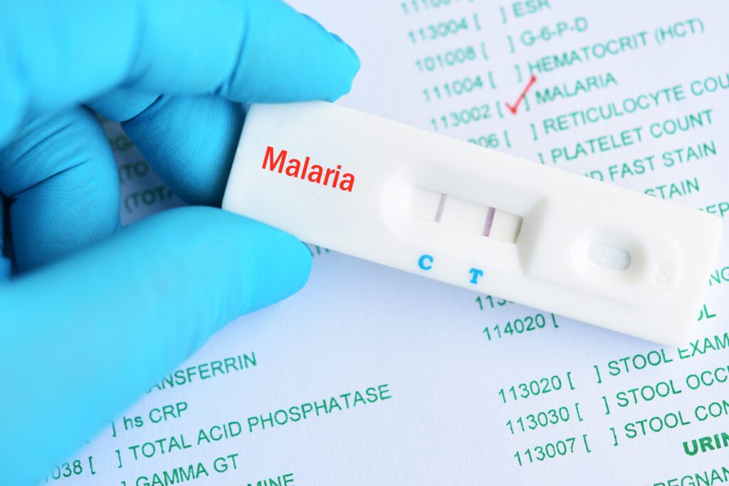 positive malaria test result