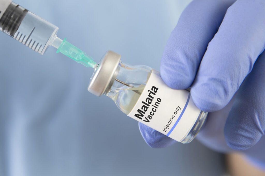 close up of malaria vaccine