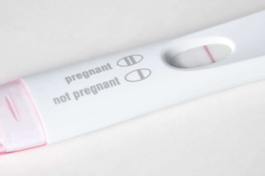 Pregnancy Test Close-Up - Not Pregnant