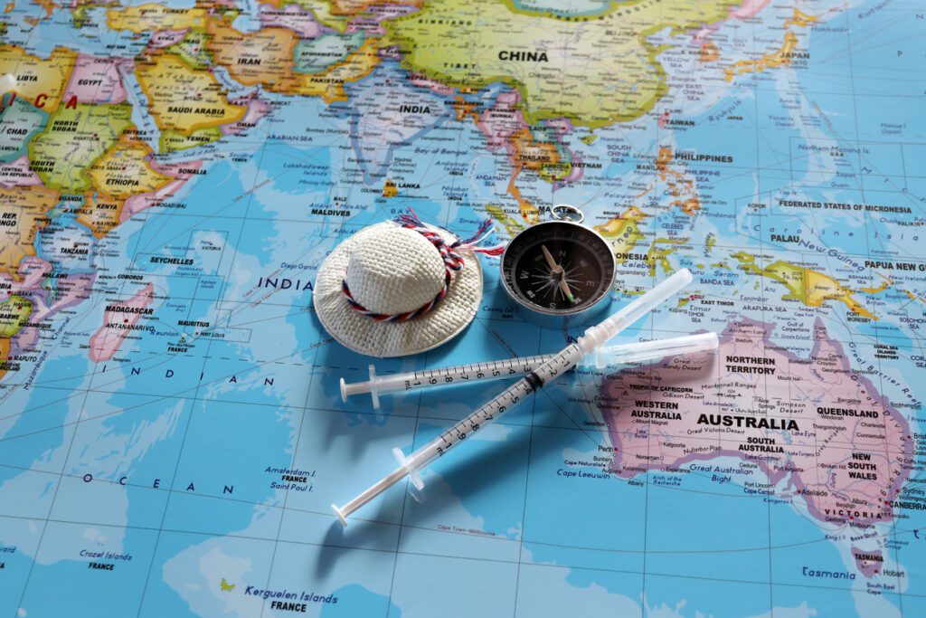 travel vaccination concept