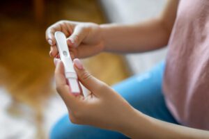 A positive pregnancy test